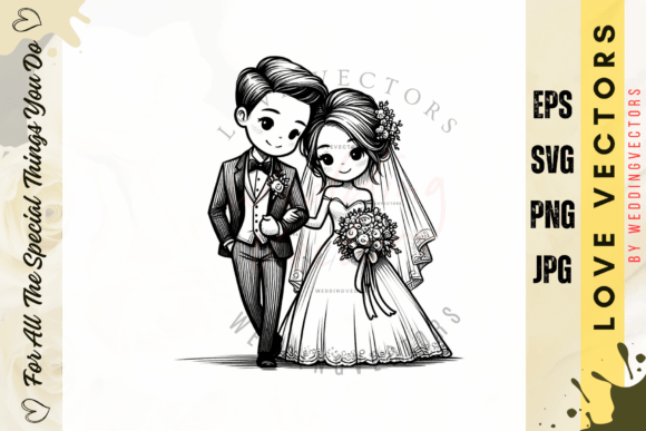 C2609: Elegant Wedding Vectors for Romantic Designs