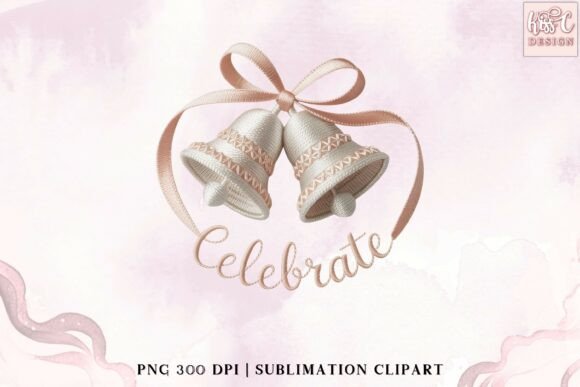 Celebrate Wedding Bells Embroidered PNG: A Designer's Delight