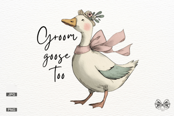 Charming Wedding Goose Clipart for Creative Projects