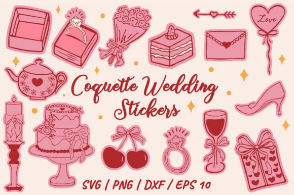 Coquette Wedding & Romance Stickers: A Designer's Guide