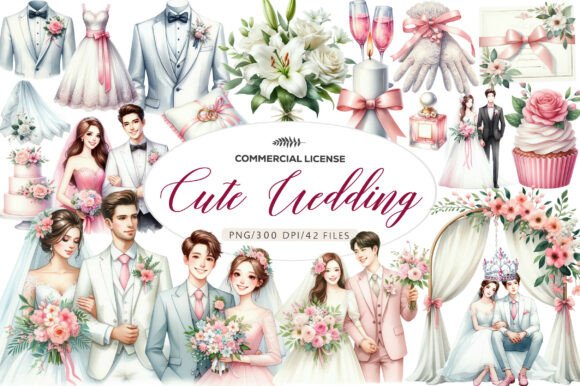 Designing Love: Using Cute Wedding Clipart for Memorable Projects