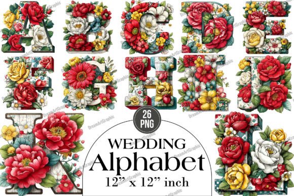 Effortless Wedding Stationery: The Wedding Alphabet Clipart Bundle