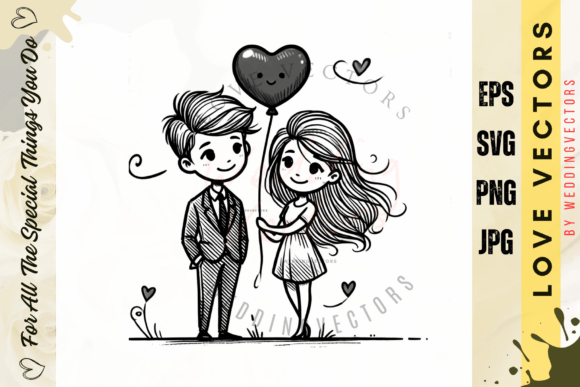 Enchanting Wedding & Love Vectors: The C2877 Design Pack