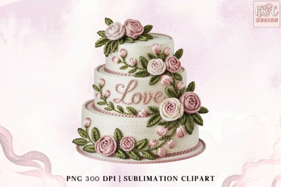 Love Wedding Cake Embroidered PNG: A Designer's Guide to Elegant Projects