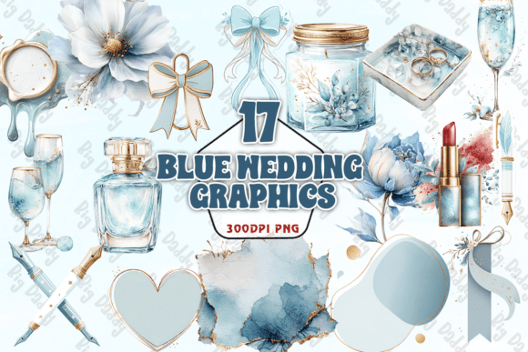 Styling Your Special Day with Blue Wedding Graphics