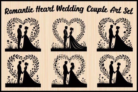 Timeless Romance: The Art of the Heart Wedding Couple
