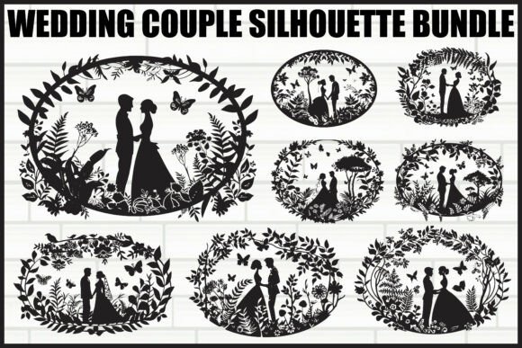 Timeless Romance: The Wedding Couple Silhouette Bundle