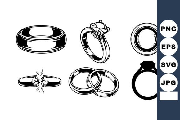 Timeless Wedding Ring Vectors for Modern Design Projects