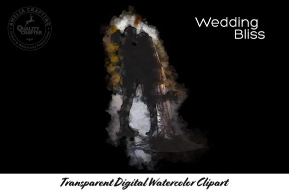 Wedding Bliss Watercolor Illustration: A Versatile Asset for Makers