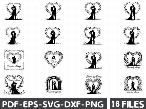 Wedding Heart, Bride and Groom SVG: Craft Your Love Story